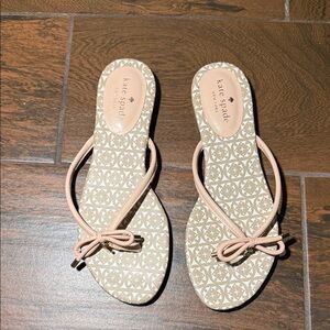 Kate Spade Beige Bow Sandals